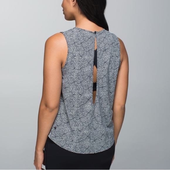 Lululemon Here To There Tank Top Plush Petal Black Ghost